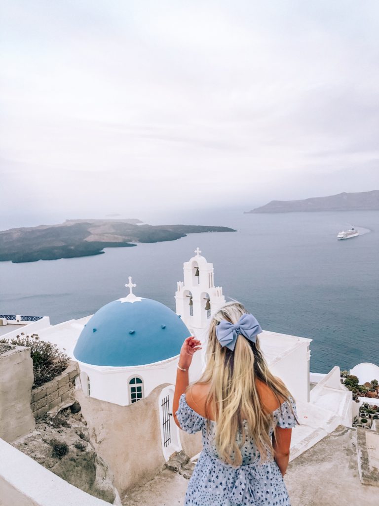 blue domes Santorini