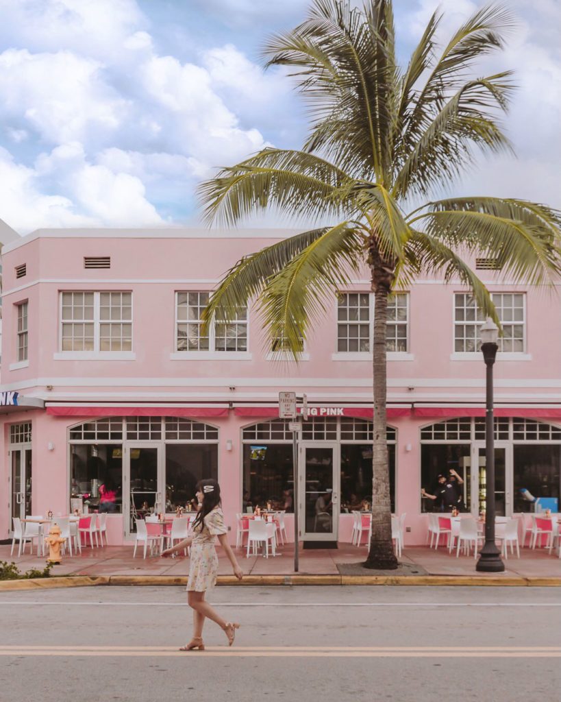 Instagrammable holiday to Miami Beach picture big pink