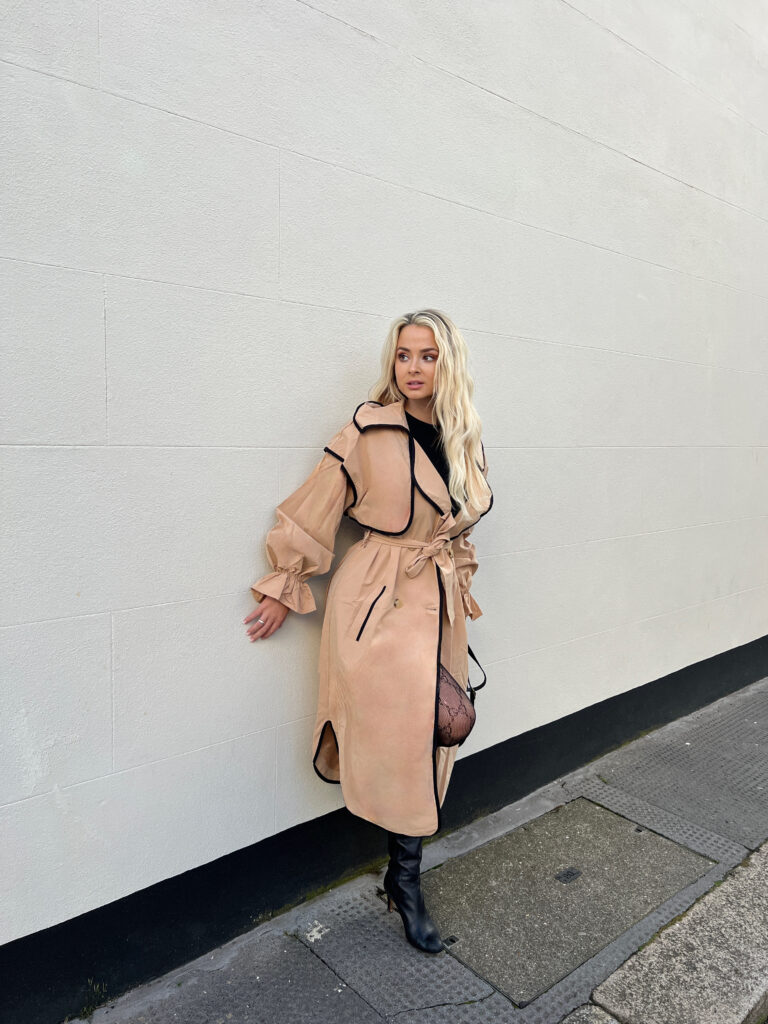 lorna luxe in the style trench coat boots