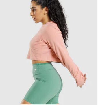 gymshark cropped sweater top