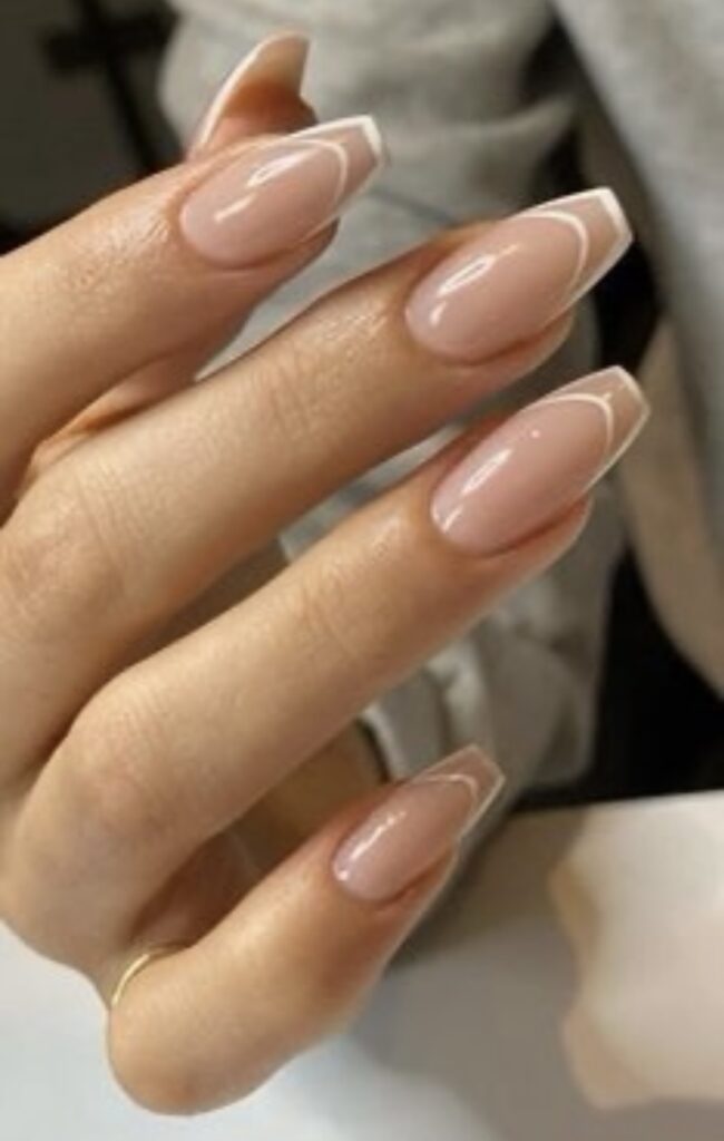 white French tip design