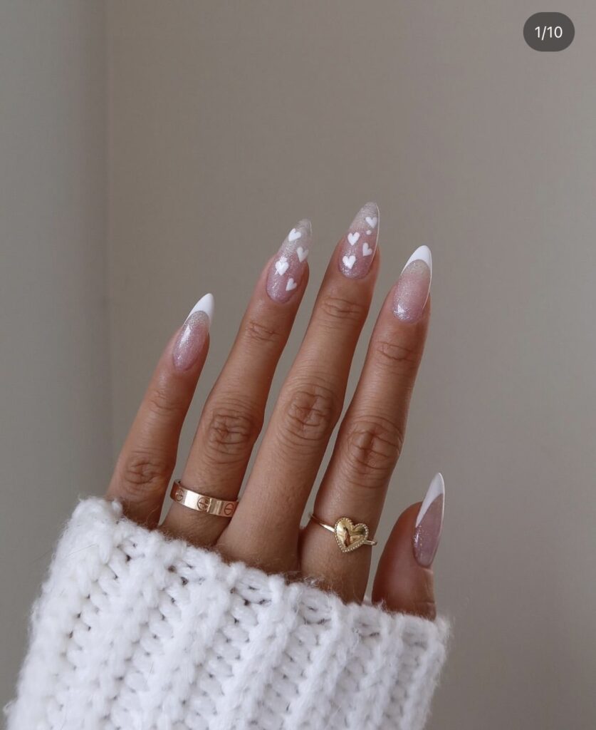 14 FEBRUARY VALENTINES DAY NAILS INSPO 2024​ Nails acrylic Nails 2024 trends Eat your Heart our White Valentines Day Nails